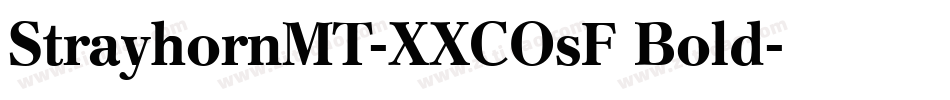 StrayhornMT-XXCOsF Bold字体转换